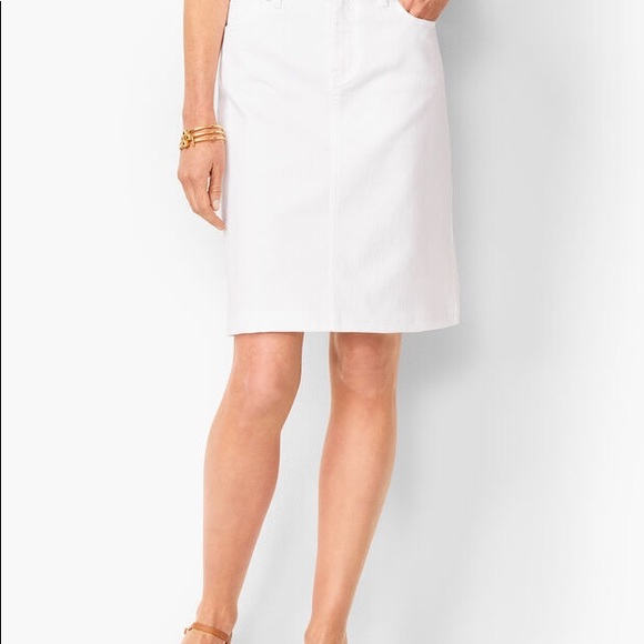 Talbots Dresses & Skirts - Talbots White Denim Skirt